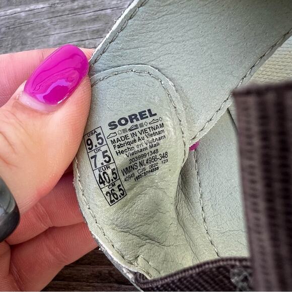 Sorel KINETIC™ IMPACT II SLING LOW SANDALS khaki green gray orange 9.5 - Picture 3 of 7